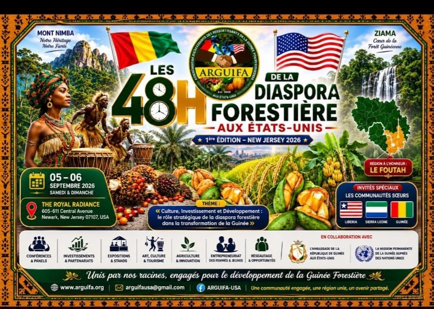 La Forêt en fête à Newark : la diaspora guinéenne fortement mobilisée, focus sur des projets à fort impact régional arrimes autour du Programme Simandou 2040. La Forêt en fête à Newark : la diaspora guinéenne fortement mobilisée, focus sur des projets à fort impact régional arrimes autour du Programme Simandou 2040.